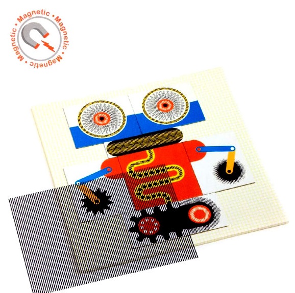 Пазл-аниматор Робот, с магнитными деталями  
